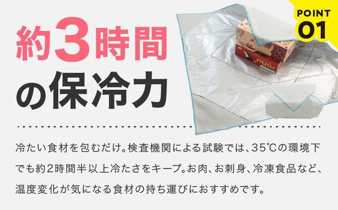 099H4367 ORIBA 保冷ふろしき（ブルー）【風呂敷 ふろしき 保冷バッグ エコバッグ 日用品 雑貨 鞄 かばん 夏 保冷 ALOHAS】