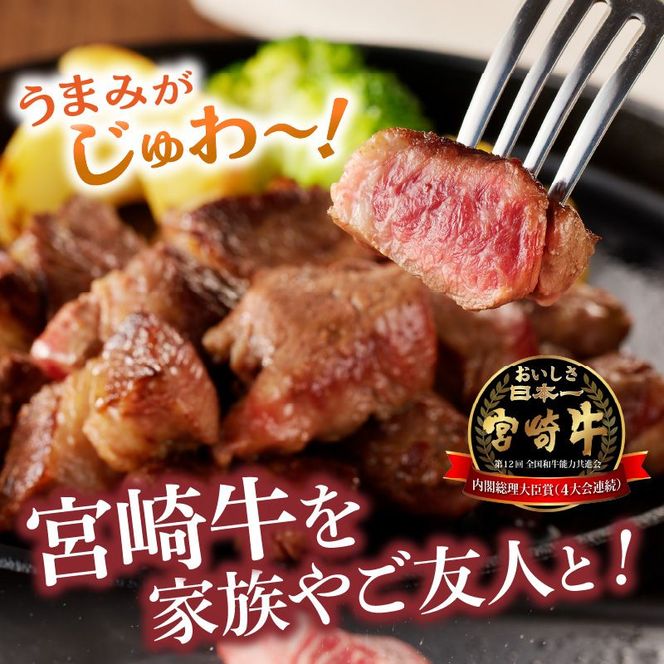 宮崎牛A5ランク 赤身サイコロステーキ600g N0140-YA961