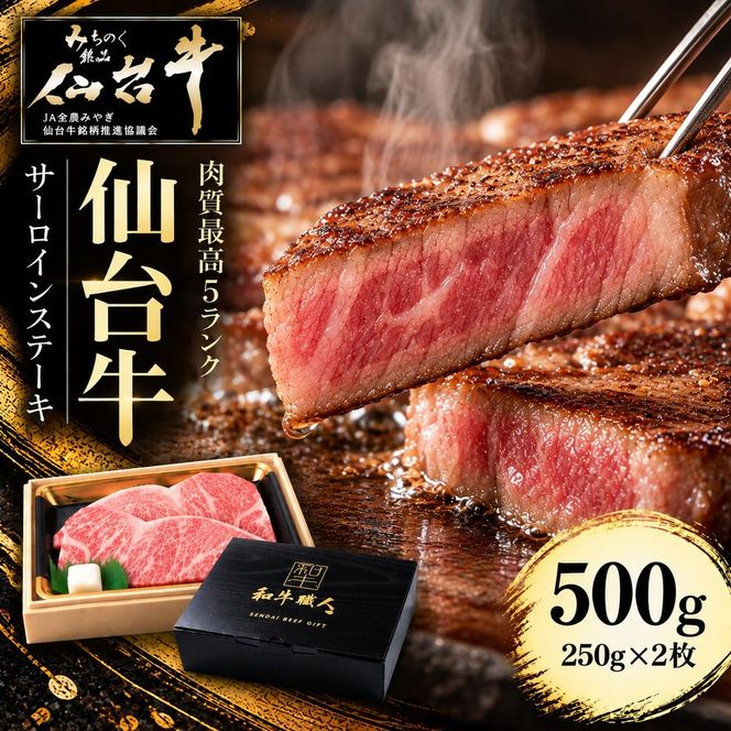 仙台牛 ステーキ 500g (250g×2) 牛肉 和牛 牛ステーキ 焼肉 BBQ バーベキュー ブランド牛 贈答用 父の日 母の日 お歳暮 お中元 国産 日本産 贈り物 プレゼント