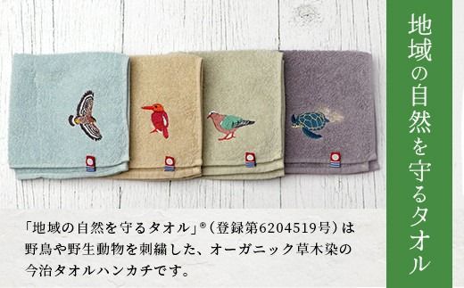 【4種のうちからランダムに2枚をお届け!】地域の自然を守るタオル2枚セット｜沖縄 石垣 今治 タオル ハンカチ 自然保護 オーガニック 草木染｜　KB-184-1