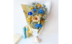 【母の日】プレミアムドライフラワー・ブーケ　シェルフルール＜お届け日：2026年5/4～5/10 当店おまかせ ＞母の日カード付き【 母の日 ギフト アレンジ 花 贈り物 大阪府 門真市 】 272230_BG130