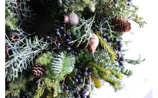 Xmas限定　クリスマスリース Φ40　　花　インテリア　クリスマス　リース　ドライフラワー　おしゃれ　玄関飾り　壁飾り　植物　暮らし　冬　季節限定　きれい　綺麗　季節 ※2025年11月下旬頃より順次発送予定