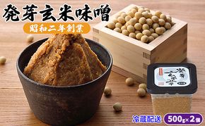 味噌 発芽玄米味噌 500g×2 調味料 味付け 和食 日本料理 みそ汁 発酵食品 栄養価が高い 豊かな味わい 大豆製品 食卓 ※配送不可：離島