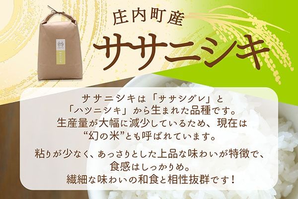 【新米受付】令和8年産 ササニシキ 5kg 吉祥ファーム 5kg×1袋 2026年産 ブランド米 米 国産 単一原料米 山形 庄内平野 コシヒカリの原点、亀の尾発祥の地 庄内【R8.10月以降発送開始/入金期限：2026年9月15日】