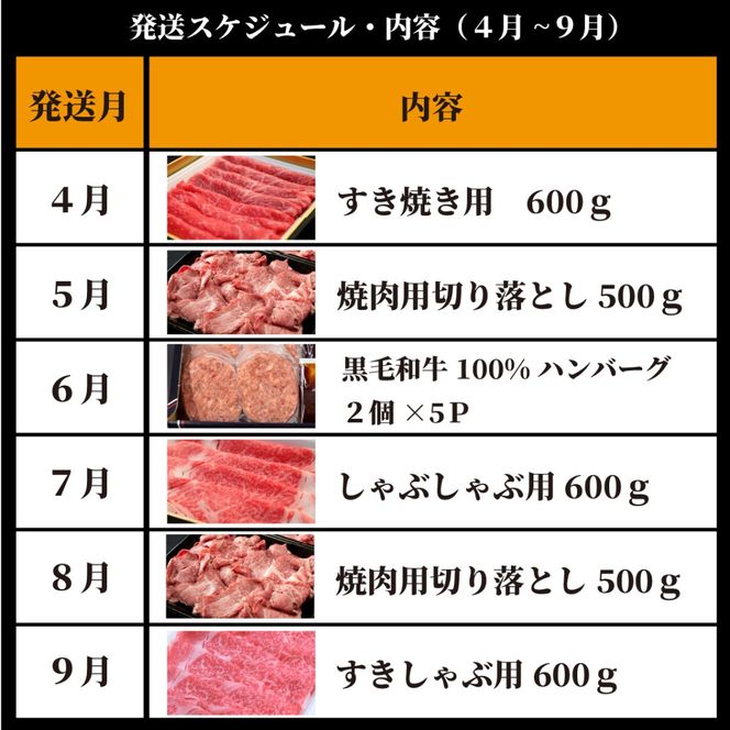 【定期便・全12回】西ノ原牧場直送 なかにし和牛ブロンズコース（肉定期便 黒毛和牛 和牛 牛肉 赤身 ブランド牛 ステーキ 焼肉 すき焼き 宮崎県 小林市）