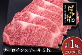 肉 博多和牛 サーロインステーキ 200g 5枚 計 1kg [久田精肉店 福岡県 宇美町 um40bsi440009] 牛 牛肉 サーロイン ステーキ 和牛 ソース ソース付き 福岡県産 冷凍