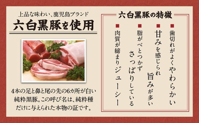 【かごしま黒豚 六白亭】黒豚めし詰合せ 6個　K163-004