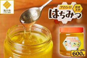 高見養蜂場 の 天然はちみつ (アカシヤ600g×1本)｜北海道 滝川市 産 はちみつ ハチミツ 天然 アカシア アカシヤ 蜂蜜 天然蜂蜜