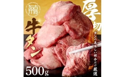 上タン厚切りたっぷり盛り500g《牛タン 上タン 厚切り たっぷり 焼肉》【2401A11507】