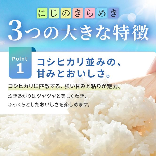 米 令和8年度 10kg にじのきらめき 選べる 10kg×1袋 5kg×2袋 新米 白米 お米 精米 ごはん ご飯 岐阜県 八百津町 産地 直送 小川さんのにじのきらめき (Y047-SKU-001)