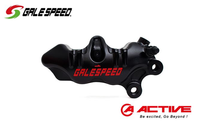 GALE SPEED エラボレート・フロント4Pキャリバー(アキシャル40mm) 右/SCMボルト仕様 ブラック バイク オートバイ パーツ 右キャリパー 