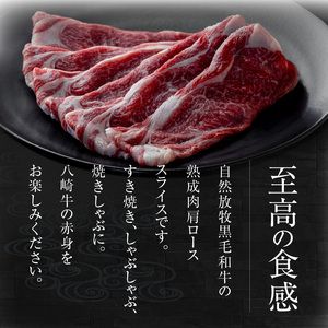 八崎牛の熟成ローススライス約250g×2【贈答向け】 N0105-YD0148
