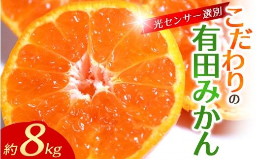 【2026年11月発送予約分】＼光センサー選別／農家直送 こだわりの完熟有田みかん 約8kg＋150g(傷み補償分) 【ご家庭用】【11月発送】【nuk100-11C】