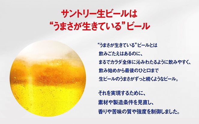 “九州熊本産” サントリー生ビール 350ml 24本 1ケース or 48本 2ケース 定期便 あり ≪出荷時期をお選びください≫ 阿蘇天然水100％仕込 ビール 生ビール ギフト お酒 アルコール 熊本県御船町 缶ビール 酒---sm_sunn_30d_24_14500_1case---