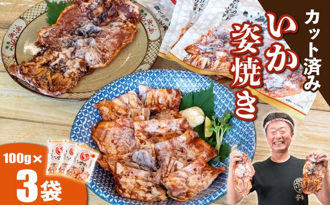豊半の「いか姿焼き」 100g×3袋(カット済み)ビールのおつまみにも
