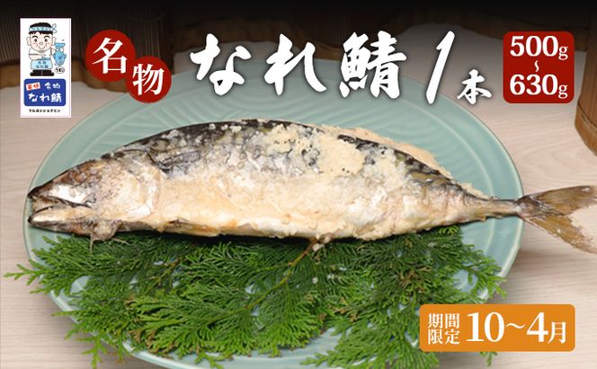 名物なれ鯖 1本 500g～630g 期間限定10月から翌年4月 