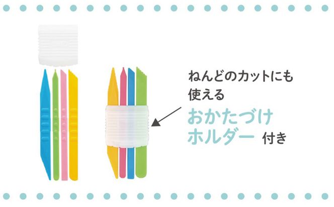 ねんど板＆ねんどべラセット（ブルー） 雑貨 日用品 文房具 ねんど遊び 玩具 