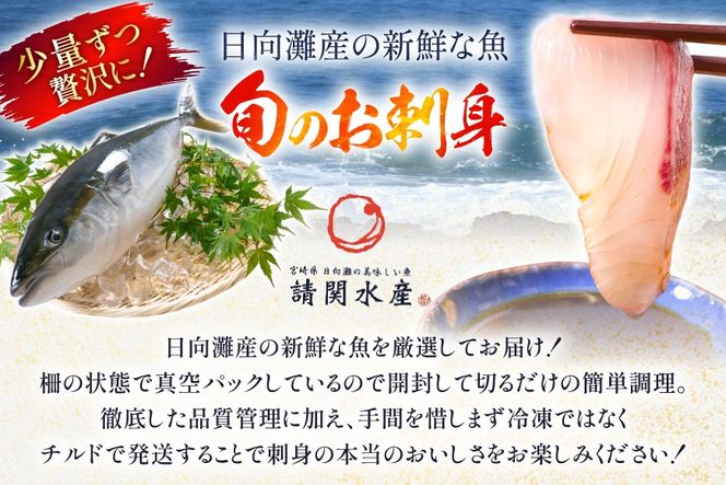 刺身 柵 カンパチ ブリ 少量贅沢 食べ比べ セット [請関水産 宮崎県 日向市 452061436] 冷蔵 詰め合わせ ぶり 個包装