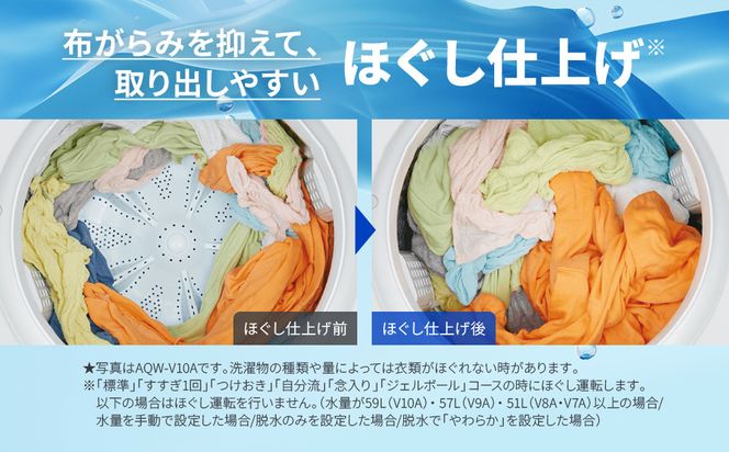 【AQUA】全自動洗濯機 高濃度クリーン浸透RX＆3Dパワフル洗浄 10kg AQW-V10A［ 京都 アクア 洗濯機 縦型洗濯機 人気 おすすめ クリーン パワフル 洗浄 家電 お取り寄せ 通販 送料無料 ふるさと納税 ］ 261009_A-XY015
