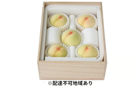 桃 2026年 先行予約 岡山特産 清水白桃 約1.5kg 5玉 桐箱入りもも モモ 岡山 国産 フルーツ 果物 ギフト 桃茂実苑