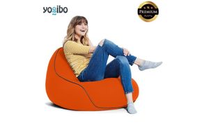 Yogibo Lounger Premium（ヨギボー ラウンジャー プレミアム）＜オレンジ＞【ビーズクッション ビーズ 座椅子 椅子 クッション ビーズソファー ビーズソファ 新生活 プレゼント インテリア 家具 ベッド ゲーム】-[G764-18]