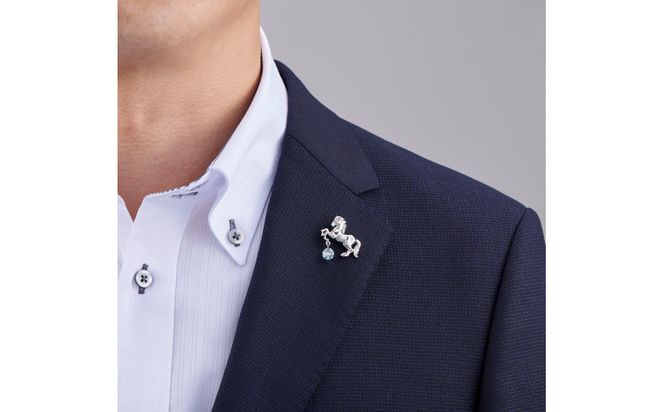 102509-2 颯爽と駆け上がる「駿馬ピンブローチ」 272183_AF145