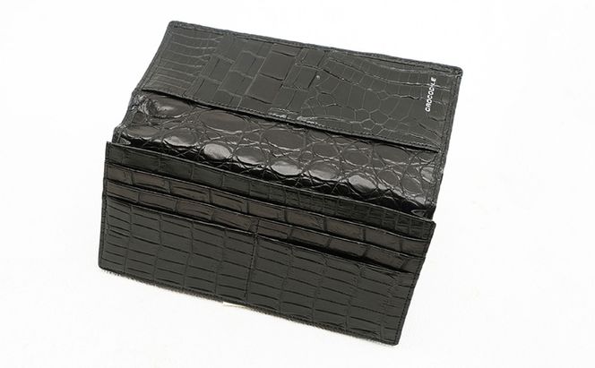 長財布 メンズ ブラック マットクロコ 財布 レザー 革 本革 革製品 クロコダイル クロコダイル財布 クロコ財布 ワニ革 ワニ革財布 レザー財布 メンズ財布 黒財布 お財布 日本製 東京 東京都 墨田区
