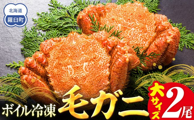 【先行予約/2026年4月発送開始】2026年産　ボイル冷凍毛ガニ　大２尾（600～650g） 016942_AH261