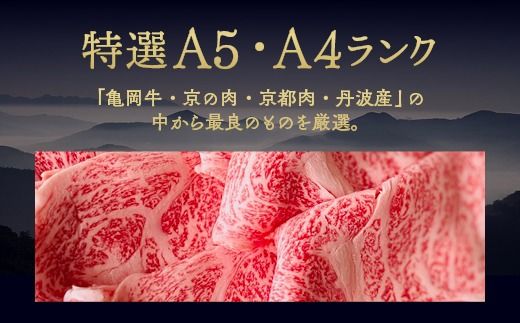 京都産黒毛和牛 特選A5 霜降り・極上A5,A4 赤身（霜降り550g+赤身550g）冷凍 すき焼き しゃぶしゃぶ スライス 京の肉 ひら山≪牛肉 訳あり 生活応援 丹波 ≫