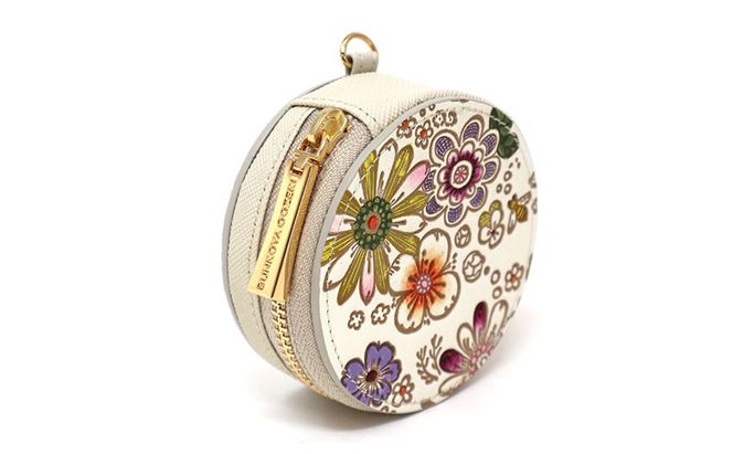 【文庫屋大関】マカロンポーチ みつばち【皮革工芸品】 ポーチ ミニポーチ 小物入れ アクセサリー入れ イヤホン入れ 収納 保管ケース 手のひらサイズ  本革 革 皮革 工芸品 工芸 雑貨 ギフト プレゼント 日本製 東京