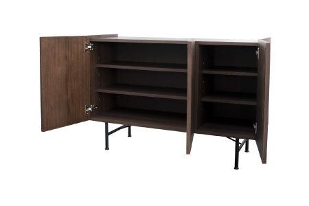 フォーグ 120サイドボード【リビングボード キャビネット リビング収納 水玉模様 収納 完成品】(H062254)