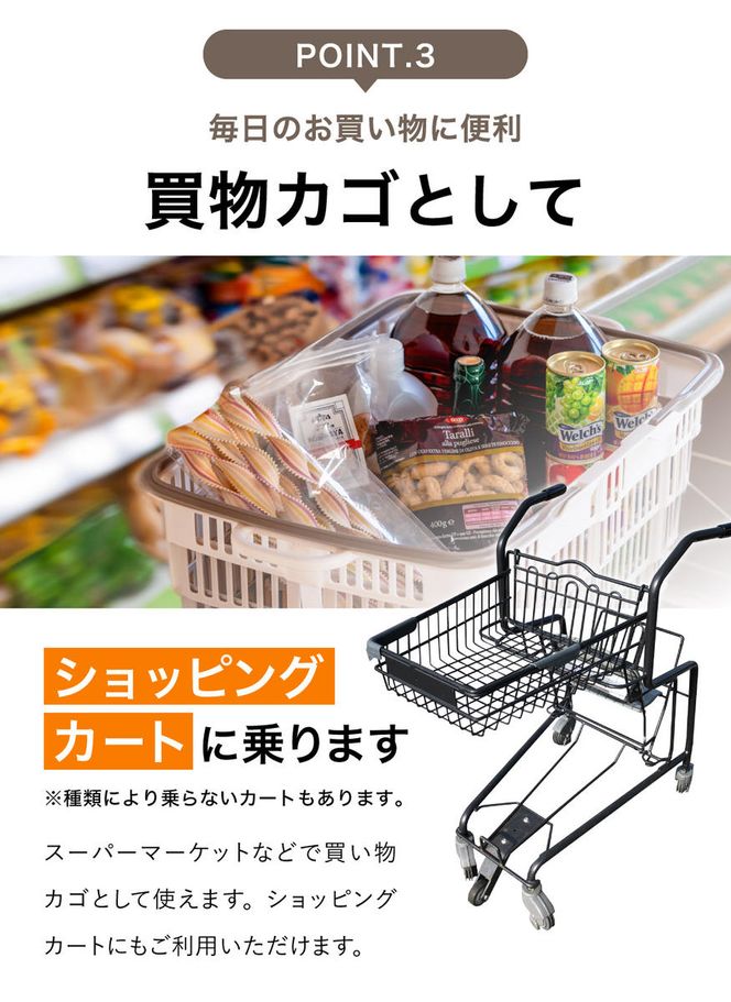 ★SNSで話題★【折りたためる】ニューバスケット（グレー×ホワイト）014SK03N.／折りたたみ バスケット ハンドル付き かご 収納 おしゃれ プラスチック 持ち手 アウトドア 小物収納 洗える 折りたためる 買い物カゴ コンテナ ボックス コンパクト 積み重ね 整理 スタッキング アウトドア DIY 工具 サンコー