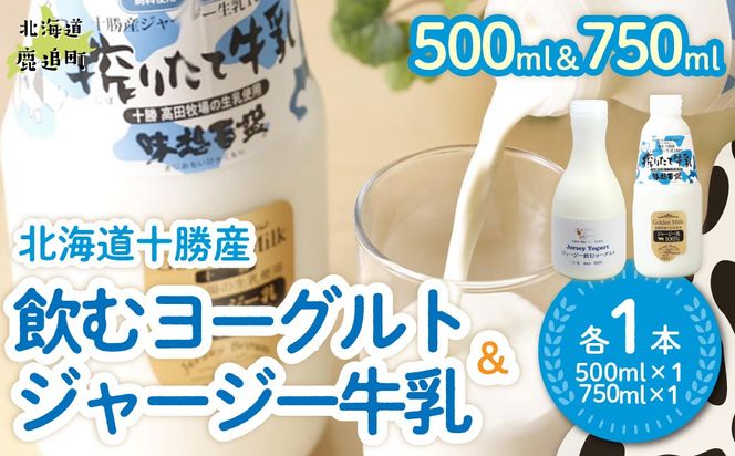 ジャージー飲むヨーグルト500ml ジャージー牛乳750ml 各1本 SKM062