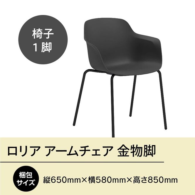 椅子 おしゃれ ロリア アームチェア ブラック 金物脚 P3023-1WK [アダル 福岡県 宇美町 um40azo830054] いす イス オシャレ ベンチ 家具 インテリア 黒