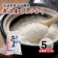 【定期便／12ヵ月】魚沼産コシヒカリ　5kg　厳選　低温管理　自社精米　新潟　こしひかり