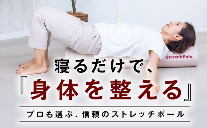 100F080 【LPN社製】ストレッチポールEX ピンクベージュ【正規品 セルフケア ストレッチ エクササイズ 腰痛 肩こり 体幹 コアトレ】