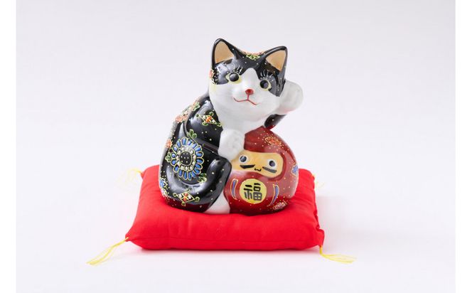 5号達磨招き猫　黒盛　（布団付） 172111_CY13007