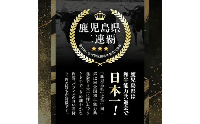 【期間限定】和牛日本一＜鹿児島黒牛・5等級BMS10以上＞鹿児島黒牛カタローススライス 600g(1P300g×2P) a5-386