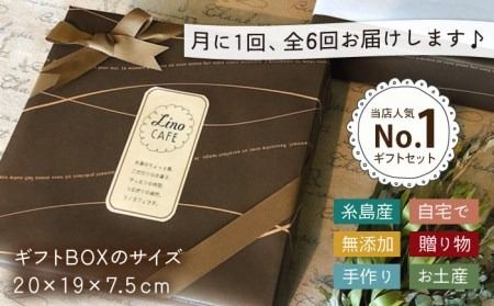 【全6回定期便】LinoCAFE こだわり の 焼き菓子 全12種 ギフト セット 糸島市 / LinoCAFE [AXI006]