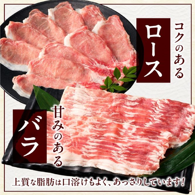 【料理王国100選】【牧場直販】ひなたの黒豚しゃぶしゃぶセット 600g（豚肉 黒豚 豚 バラ 豚バラ ロース しゃぶしゃぶ用 鍋 小分け）