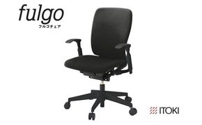 イトーキ『フルゴチェア』ハイバック 肘つき ウレタンキャスター ブラックフレーム ＰＶ張地：ブラックＴ（KF437PVM-T1T1F）【EI159W1】