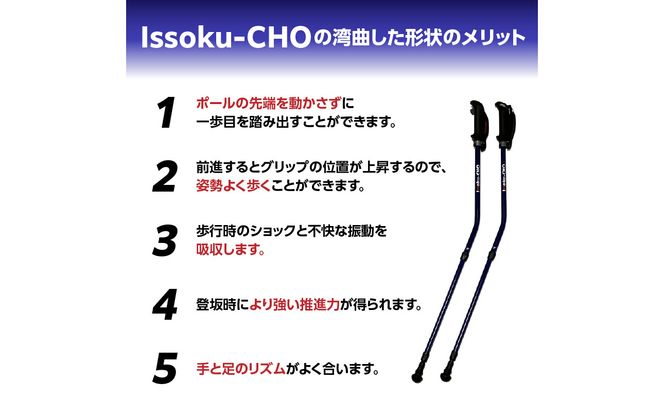 【R17015】ウォーキング Issoku-CHO（1足長） ネイビーブルー 2本セット