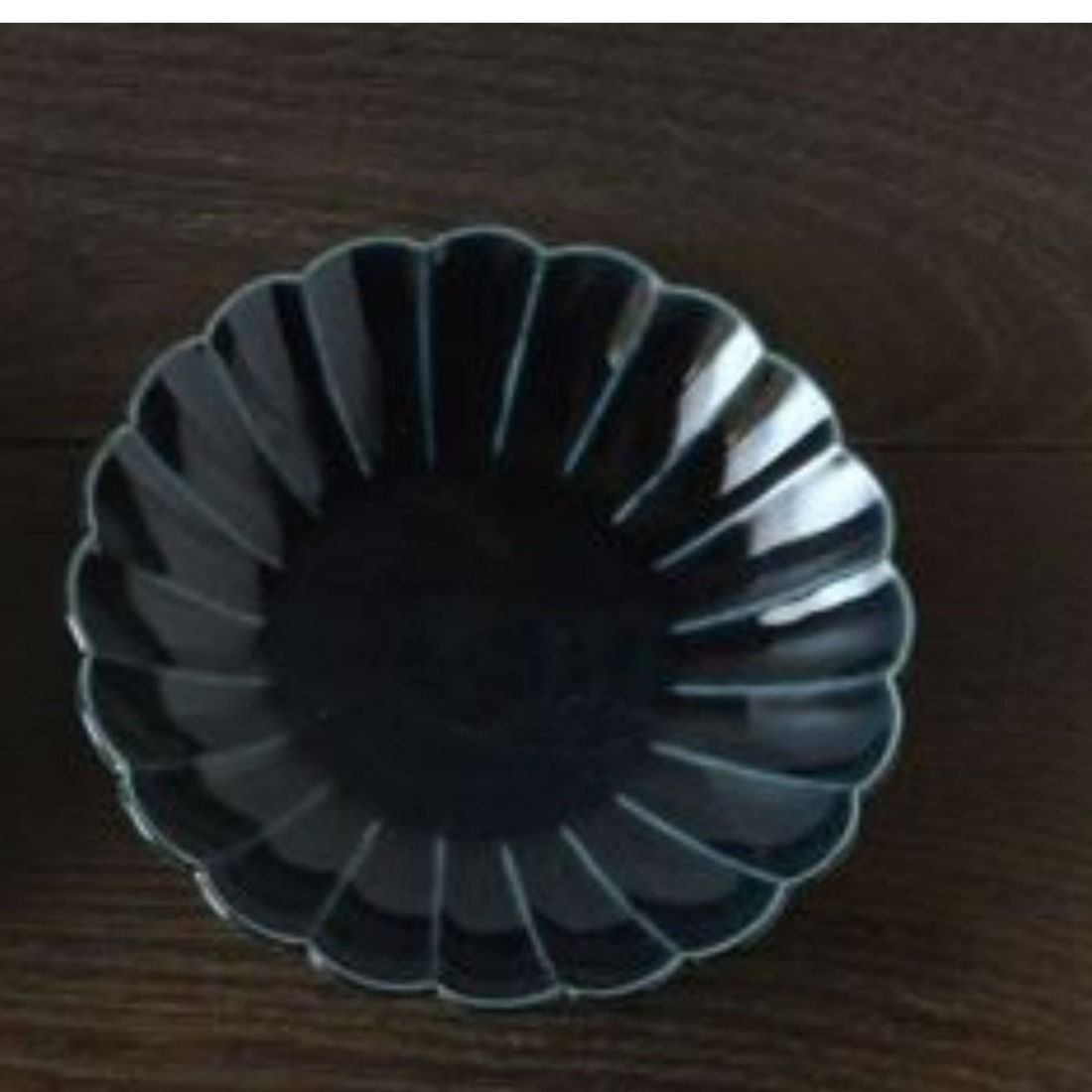 砥部焼 菊型皿セット(直径約17cm×2枚) 紺 IKTS011-3