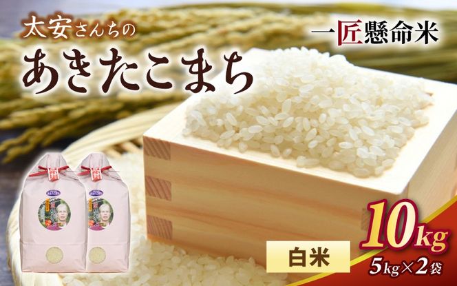 令和8年産米 真庭市産 太安さんちのあきたこまち 白米 10kg（5kg×2袋） / お米 岡山県 米 人気 ブランド 2026年産 【tkns015-02】