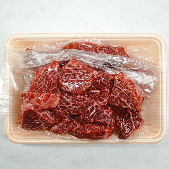 【定期便12ヶ月】淡路牛 赤身サイコロステーキ 500g（250g×2PC）サイコロステーキ