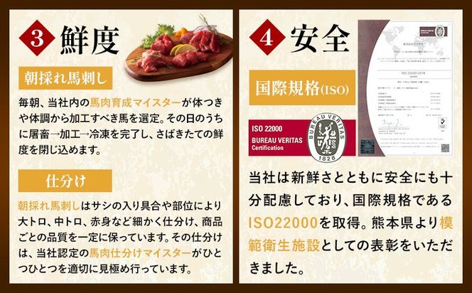 馬肉 国産 馬刺し と ユッケ の セット約 310g 赤身馬刺し 80g × 2個 馬刺しユッケ 50g × 3個 道の駅竜北《60日以内に出荷予定(土日祝除く)》 熊本県 氷川町 肉 馬肉 赤身---sh_fyekbyk_24_60d_22500_310g---