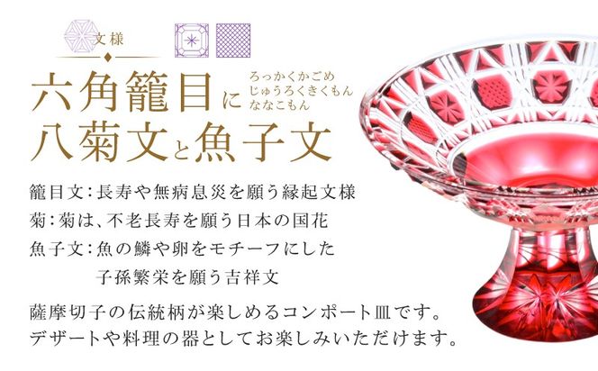 ＜選べる＞島津薩摩切子 高杯 C-18　K010-055_SKU