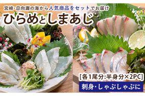 【北海道・離島配送不可】新鮮！ヒラメとしまあじのお刺身セット(合計約600～800g)お刺し身 魚介 海鮮 ひらめ ヒラメ シマアジ 詰め合わせ 詰合せ 真空パック【UZ-08】【請関水産】