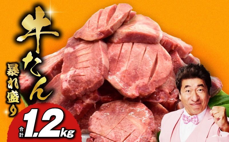 G2921y [年内発送]牛たん 暴れ盛り 総量 1.2kg 小分け 600g×2P[牛肉 牛タン 牛たん 厚切り牛タン 焼肉 BBQ キャンプ アウトドア 焼くだけ 簡単調理 訳あり サイズ不揃い]