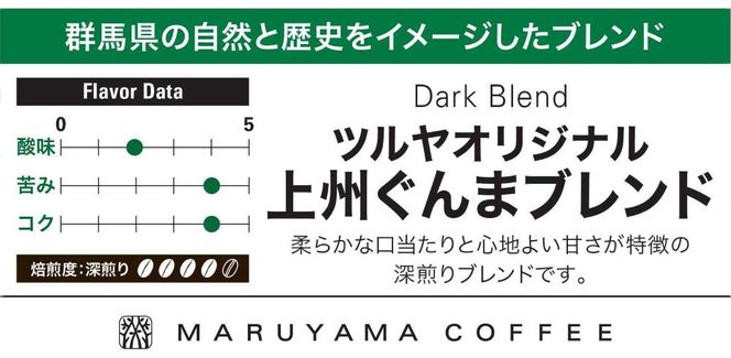 父の日 丸山珈琲 コーヒー 粉 詰合せ4袋C オリジナルブレンドコーヒー ツルヤ 粉100g×各1袋 小諸市 お取り寄せ